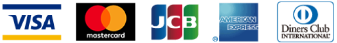 VISA mastercard JCB AMERICAN EXPRESS Diners Club INTERNATIONAL